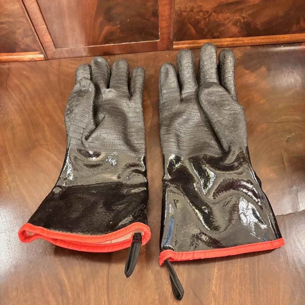 RAPICCA BBQ Grill Gloves XL Heat Resistant Oil Shield Neoprene Smoker Oven NWT‎